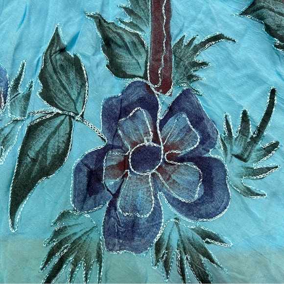 Womens Boho palm tree beach coverup sundress kaftan. Beach resort wear Free Size - Picture 8 of 9